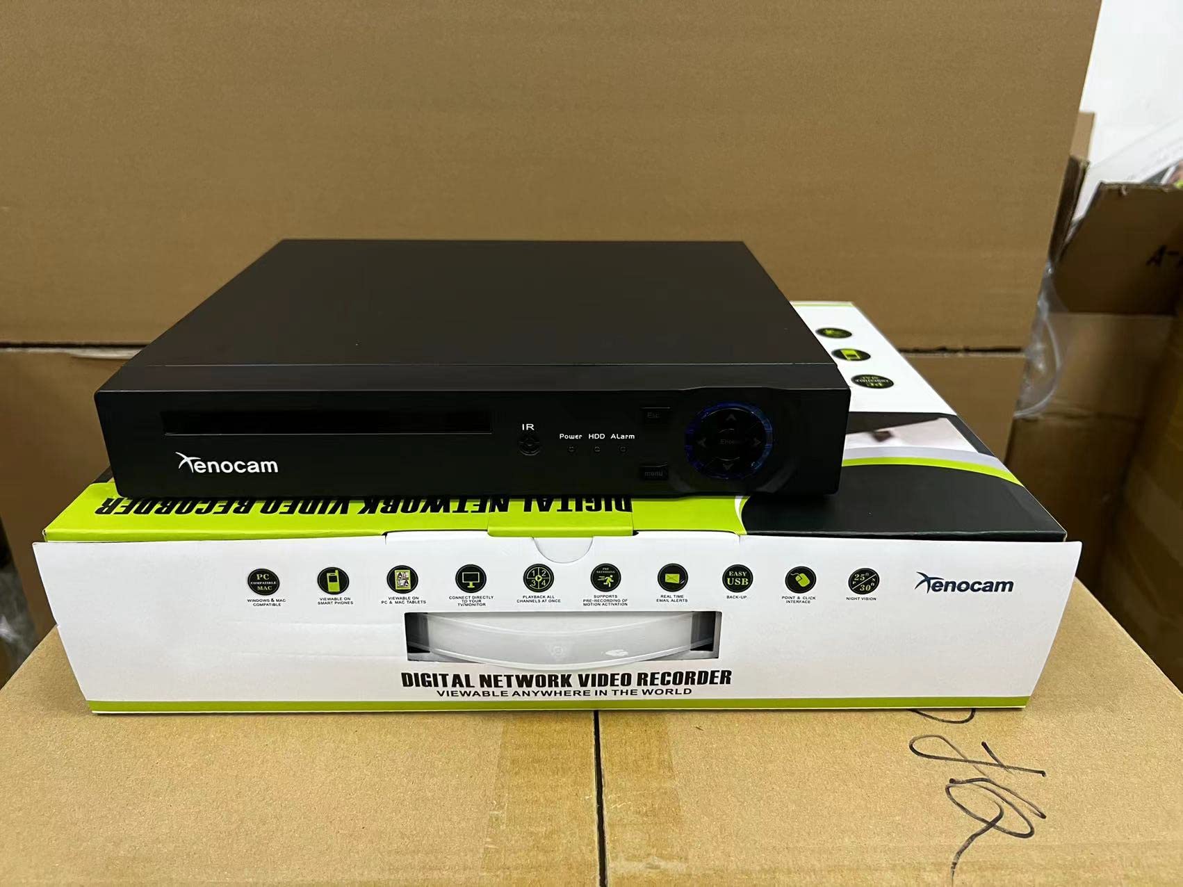 4CH 1080N Hybrid 5-in-1 AHD DVR (1080P NVR+1080N AHD+960H Analogico+TVI+CVI) Sorveglianza con Rilevamento di Movimento, Hard Disk