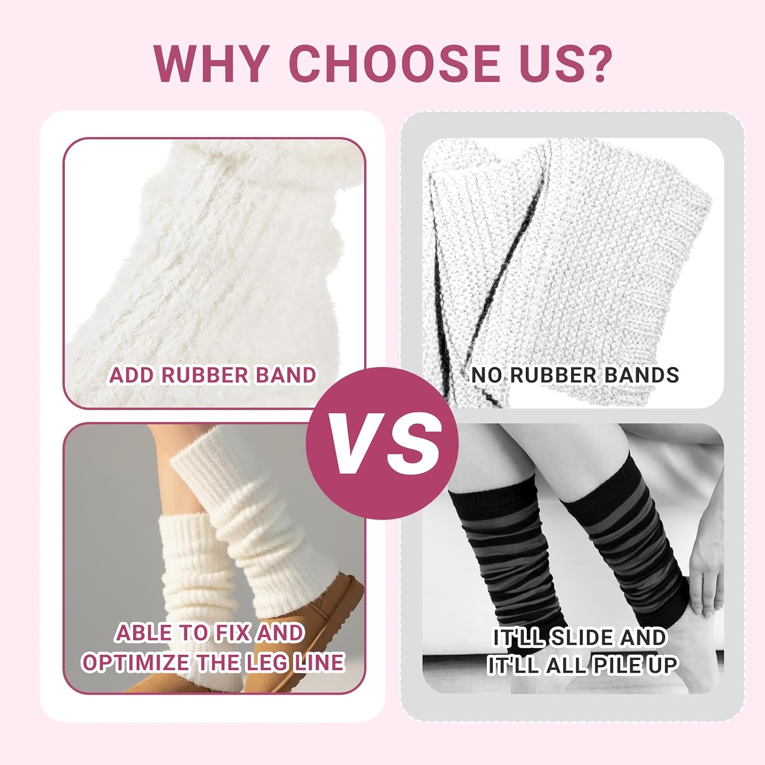 White Fuzzy Leg Warmers Fluffy Knit Ankle Socks Winter Ruffle Kawaii Leg Warmers Ankle Warmer College Concert Thick Boot Socks for Women Girls