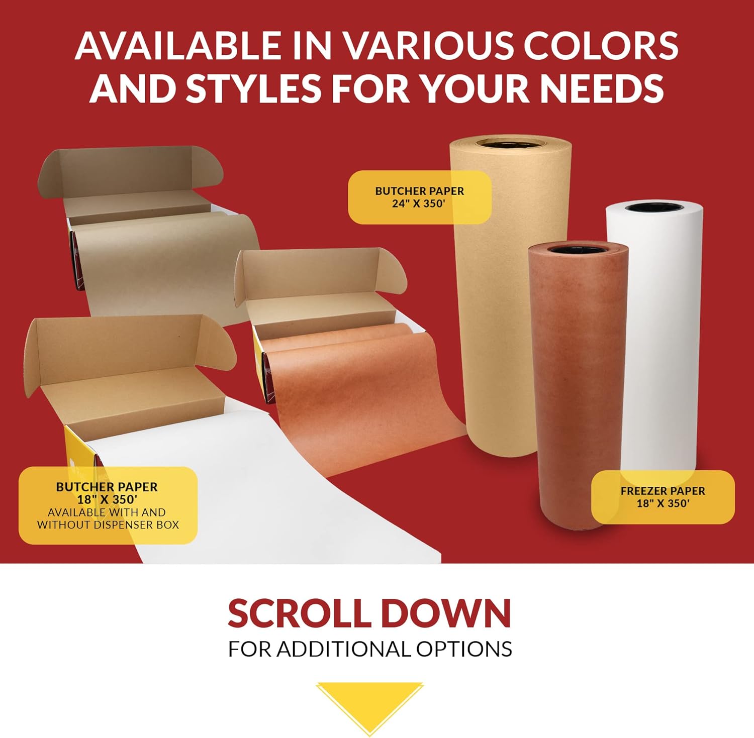 Made in USA | Bulk Value 17.25 in x 350 ft (4200 in) Reli. Pink Butcher Paper w/Dispenser Box | Serrated Cutting Blade | Food Grade Kraft Butcher Paper for Smoking Meat | Unwaxed, Meat Wrapping