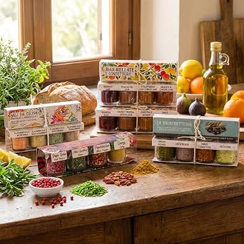 ARTIGIANI DEI SAPORI - Mini Honey Gift Set,#34;Il Miele, 1.3 oz each | Italian Honey Set: Zagara, Milli flower, Chestnut, Eucalyptus Honey - Pack of 4