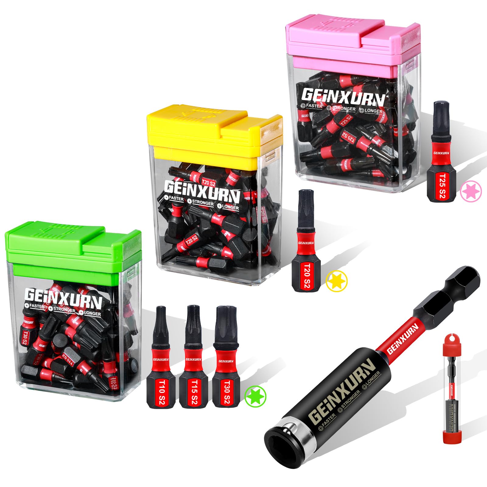 Geinxurn Impact Screwdriver Bit Set - 90 Pieces -10 Geinxurn Impact Screwdriver Bit Set - 90 Pieces -10