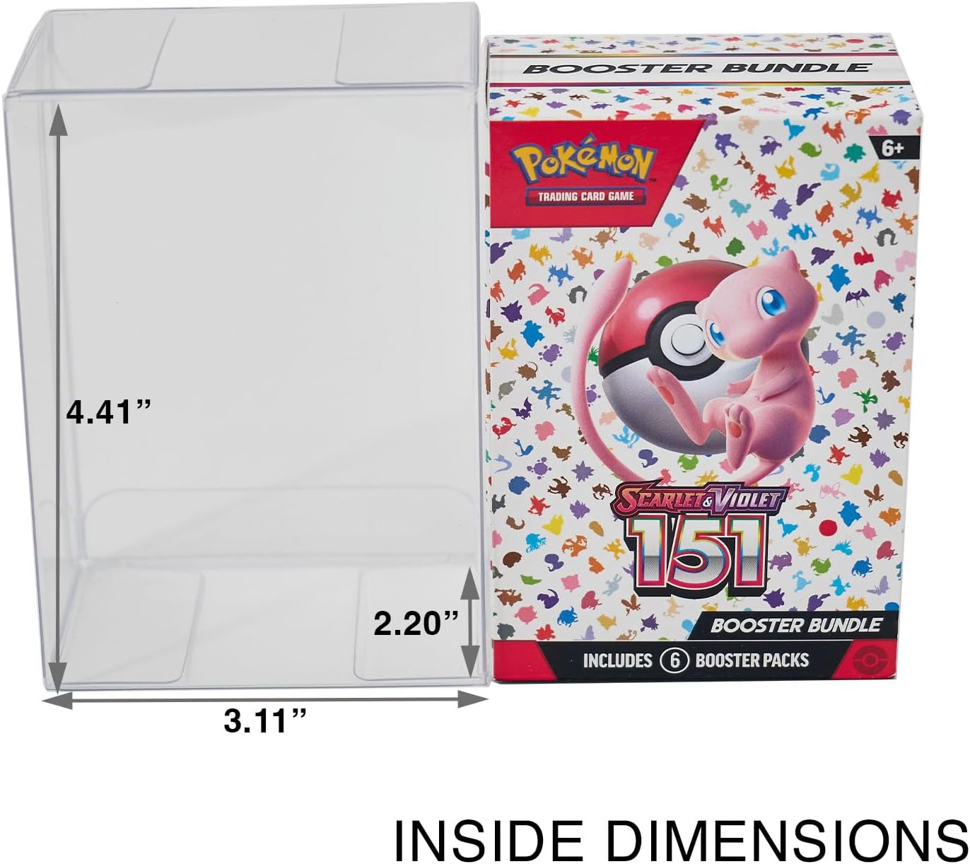 Protector Case for 151 Booster Bundle Box - UV and Scratch-Resistant, Stackable Ultra Clear .50mm Thick Display (20 Pack)