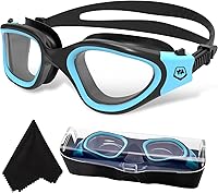 Vista 22 de WIN.MAX - Goggles de natación polarizados, antivaho, antirrayos ultravioleta, sin filtraciones y con visión clara para hombres, mujeres, adultos