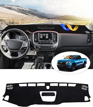 CARTIST Dash Cover Custom Fit for Chevrolet/Chevy Colorado 2015-2020 2021 2022 Accessories Dashboard Cover Mat Non-Slip Pad Carpet Anti-Glare