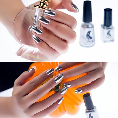 Miniatura 4 de Esmalte de uñas cromado de 12 colores, 0.2 onzas líquidas, esmalte de uñas metálico, barnices de efecto espejo, esmalte de uñas con purpurina no