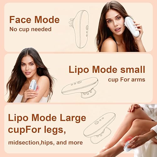 Miniatura 3 de 3-in-1 Electric Cellulite Massager & Body Sculpting Machine - 3 Adjustable Modes for Effectively Tightens The Skinat-Home Cupping Therapy Tool for