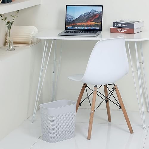 Miniatura 4 de UUJOLY Cubo de basura pequeño de plástico, cesta de basura para baños, lavandería, cocinas, oficinas, habitaciones de niños, dormitorios, (gris, 3