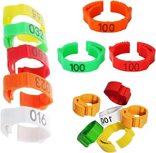 Open Bird Leg Rings for Pigeons Ducks Quail Poultry Foot Bands Easy Snap Identification 100pcs Orange 1-100