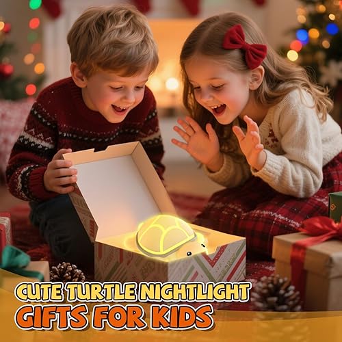 Miniatura 3 de Luz nocturna de tortuga para niños, 7 cambios de color y control táctil, lámpara LED recargable de silicona USB para lactancia materna, sueño de