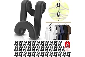 Besslly 80 Pcs Clothes Hanger Connector Hooks
