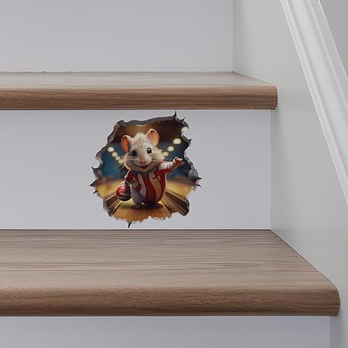 Miniatura 5 de Calcomanía de pared 3D con agujero de ratón con agujero de ratón