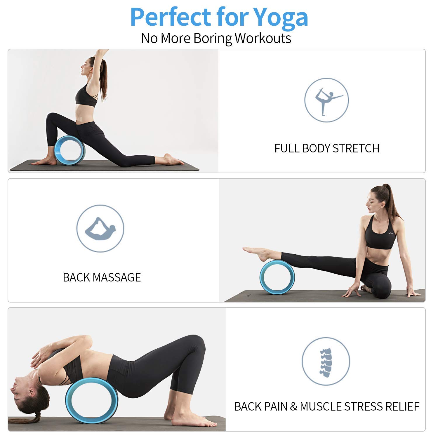 Buy Grneric Yoga Wheel Set 3pack, Back Roller for Muscle Relaxation