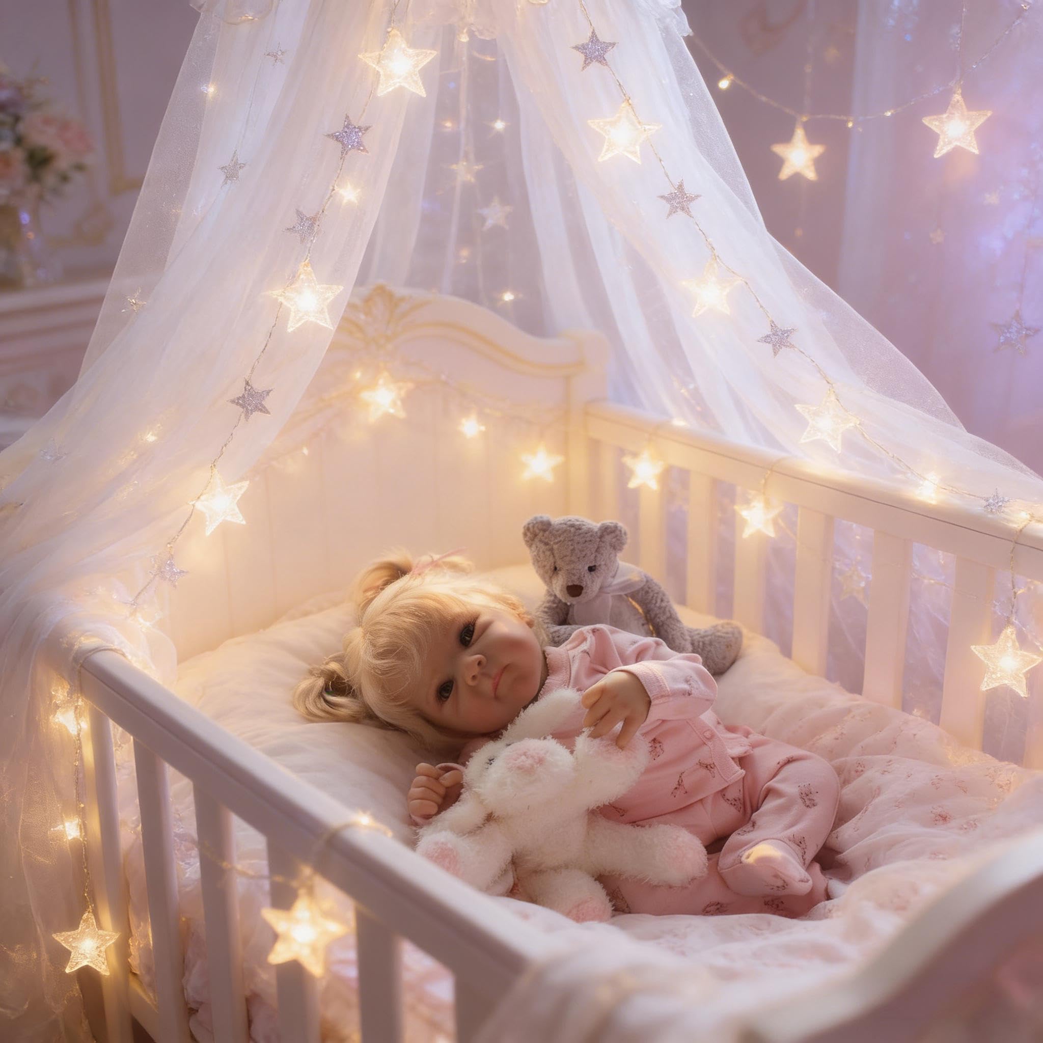 RXDOLL Realistyczne lalki Reborn Baby Dolls silikonowe całe ciało, 45 cm, realistyczne, anatomicznie poprawne, winylowe, blond włosy, ręcznie robione prawdziwe życie, noworodki, z zabawkami do
