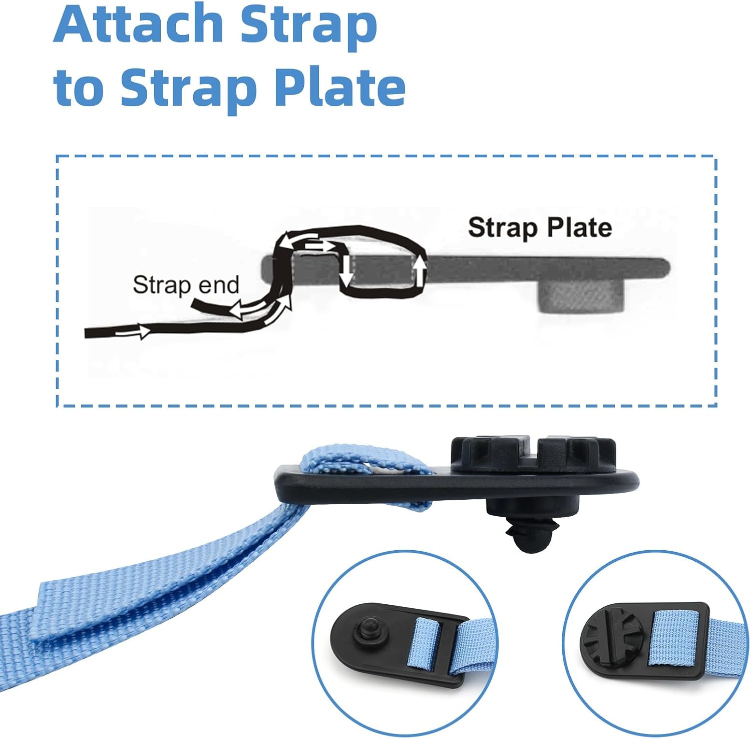 50-inch Extra Long Pool Solar Cover Reel Straps - Pool Reel Tube & Blanket Fastening Kit Replacement for Feherguard Pool Roller System, Fastener Used to Attach Solar Blanket to Solar Reel