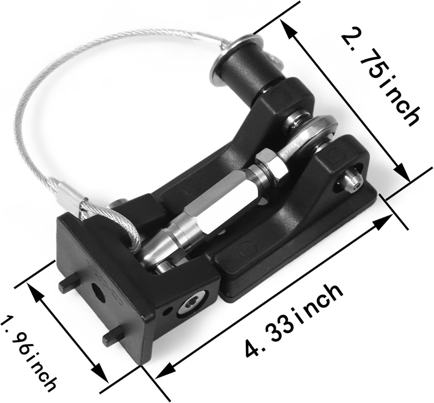 TJ Hood Latches Lock Compatible with 1997-2006 Jeep Wrangler TJ Accessories, Aluminum Locking Jeep TJ Hood Lock, Safety Catch Kit Replacement Eliminate Hood Flutter 1 Pair Black with 2 Keys