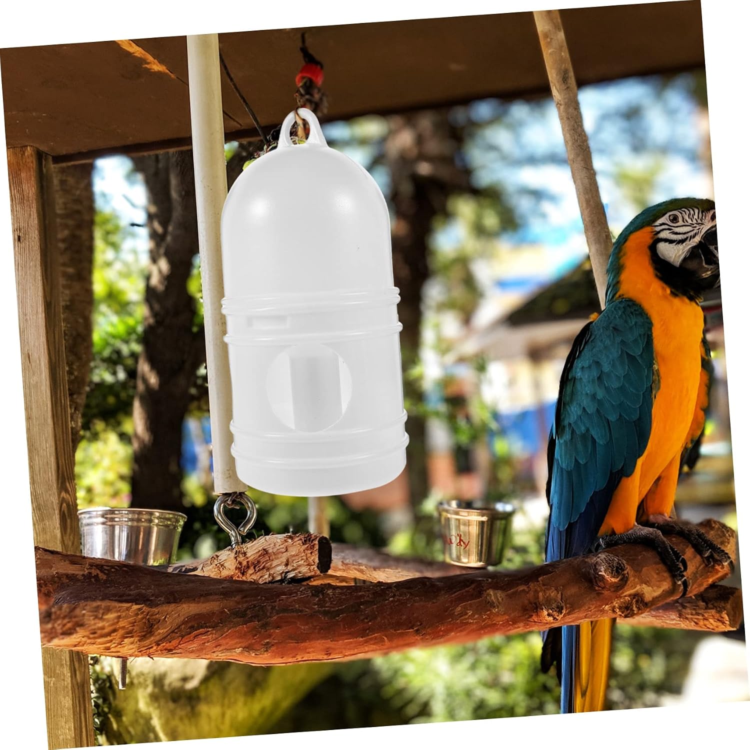2Pcs Pigeon Water Feeder Bird Drinking Bowl Automatic Dispenser Pigeon Waterer for and Small Birds for Cages and Outdoor Use