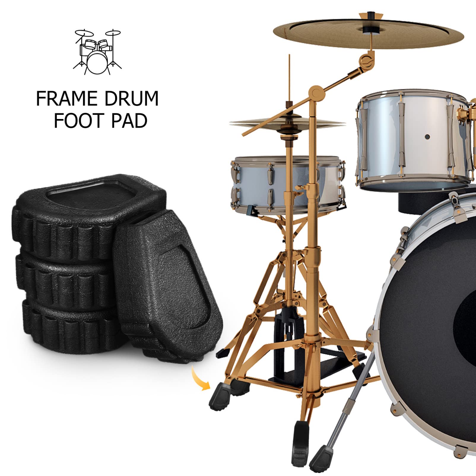 Abaodam Antidérapants Pour Support De Kit De Percussion Accessoires De