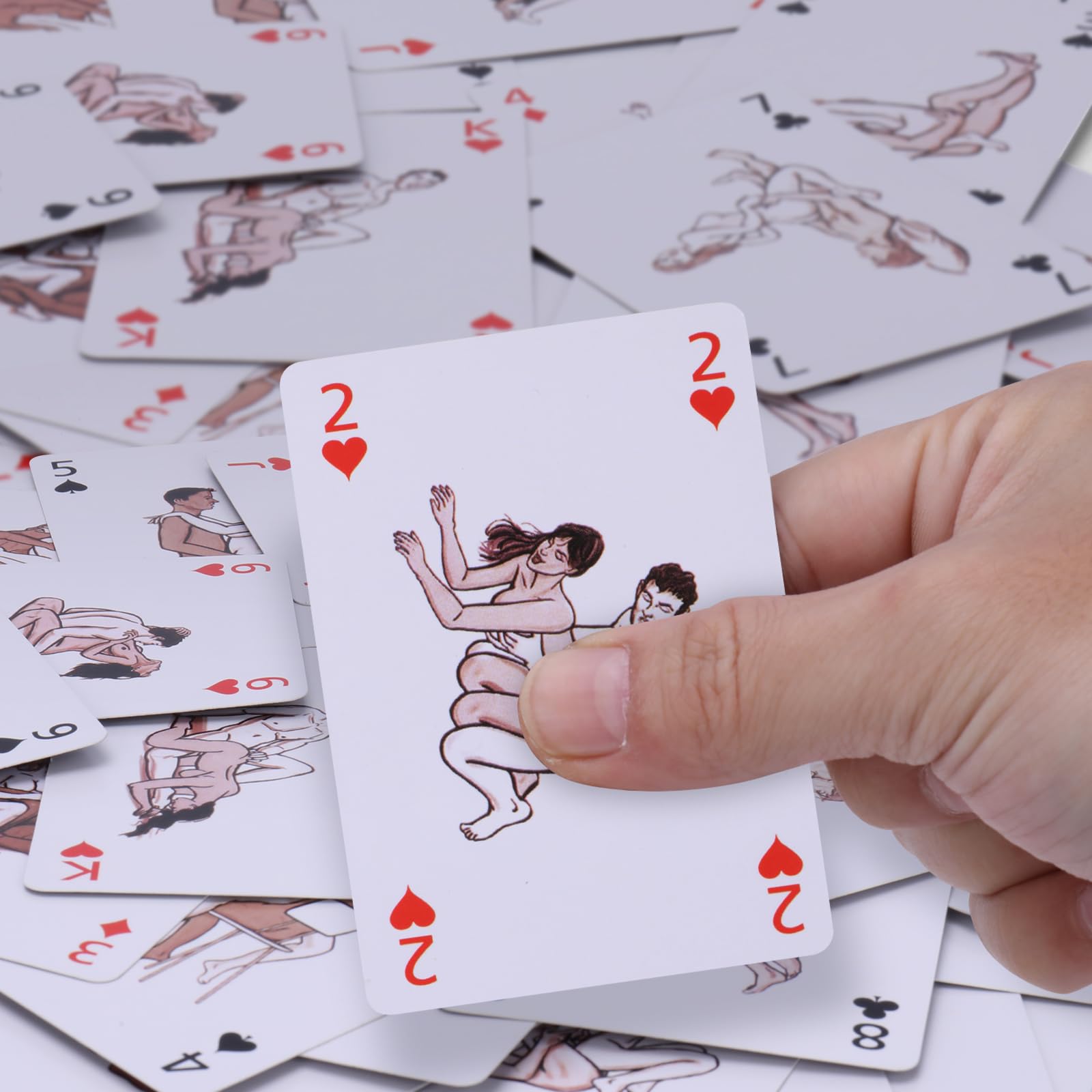 Adult Sex Playing Cards 54 Sex Cards Game - Illustration Poker for Couples Date Night Valentines Day Anniversaries