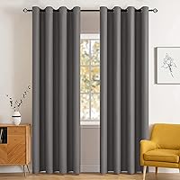 Vista 35 de MIULEE Cortinas opacas para dormitorio o sala de estar, juego de 2 paneles de cortina para ventana con aislamiento térmico y bloqueo de luz