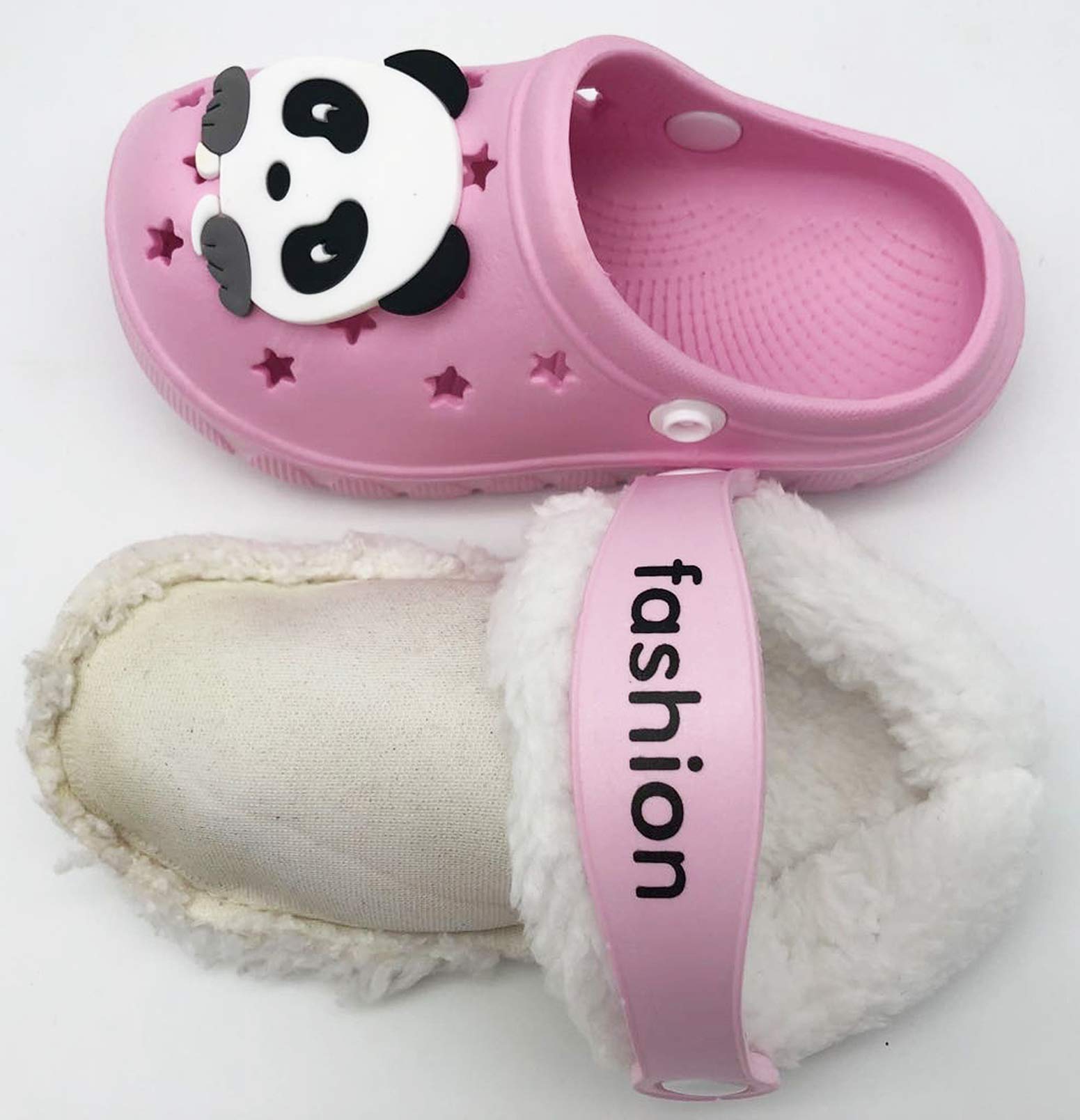 Vorgelen Bambini Invernali Zoccoli e Sabot Ragazzi Morbide Pelliccia Pantofole Ragazze Caldo Casa Ciabatte Antiscivolo Confortevole Scarpe da Giardino All'aperto/Interno 18.5-32 EU