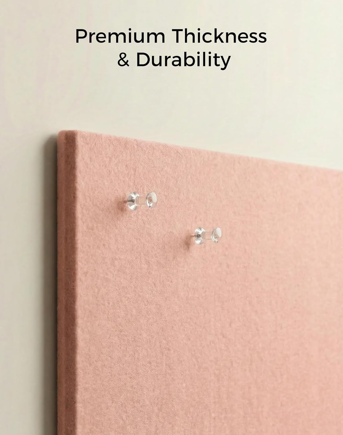 Aothia 12-Pack Felt Bulletin Board Tiles for Walls - 48x36 Modular Bulletin Board, Cork Board Alternative Pin Board for Office & Classroom, 70 Adhesive Tabs & 40 Push Pins Included (Pink)