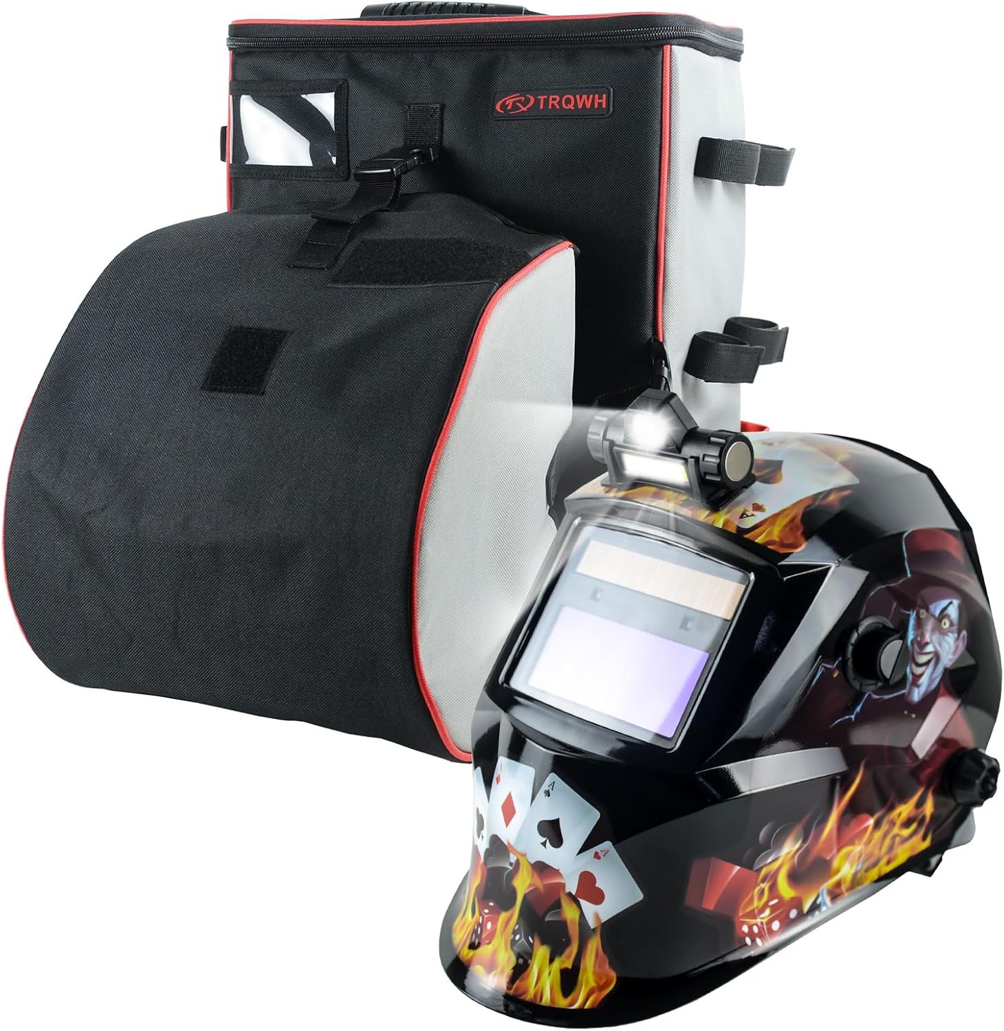 TRQWH Auto Darkening Welding Helmets for Men with Light Welding Hood & Welding Tools Backpack for Men Extreme Gear Pack