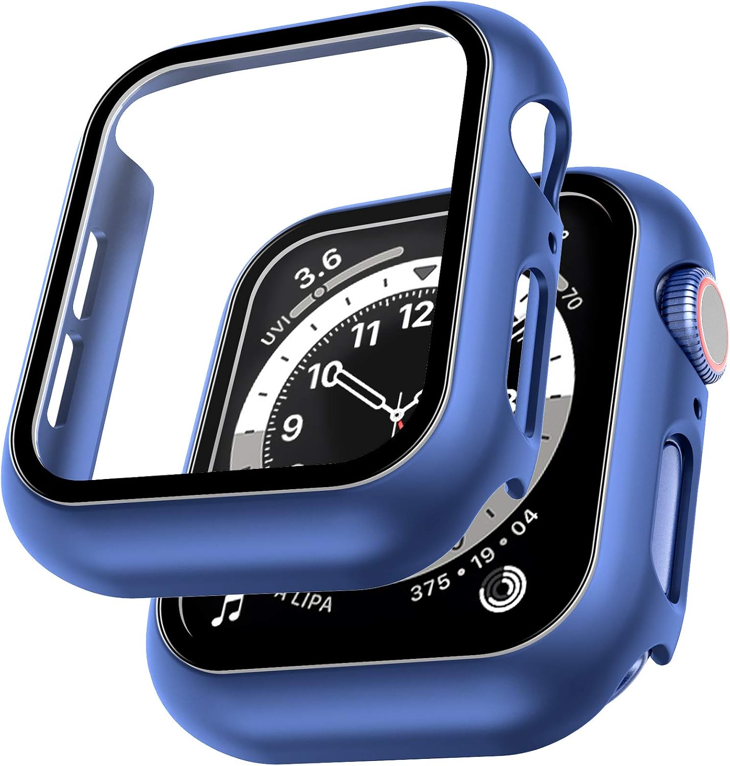 2 Pack LϟK Case for Apple Watch 40mm SE/Series 6/5/4 Built-in Tempered Glass Screen Protector, All-Around Ultra-Thin Bumper Full Cover Hard PC Protective Case for iWatch 40mm - Blue