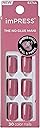 KISS imPRESS No Glue Mani Press On Nails, 'Petal Pink', Pink, Short Size, Squoval Shape, Includes 30 Nails, Prep Pad, Instructions Sheet, 1 Manicure Stick, 1 Mini File