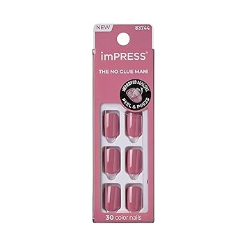 Kiss Impress No Glue Mani Press On Nails, 'Petal Pink',