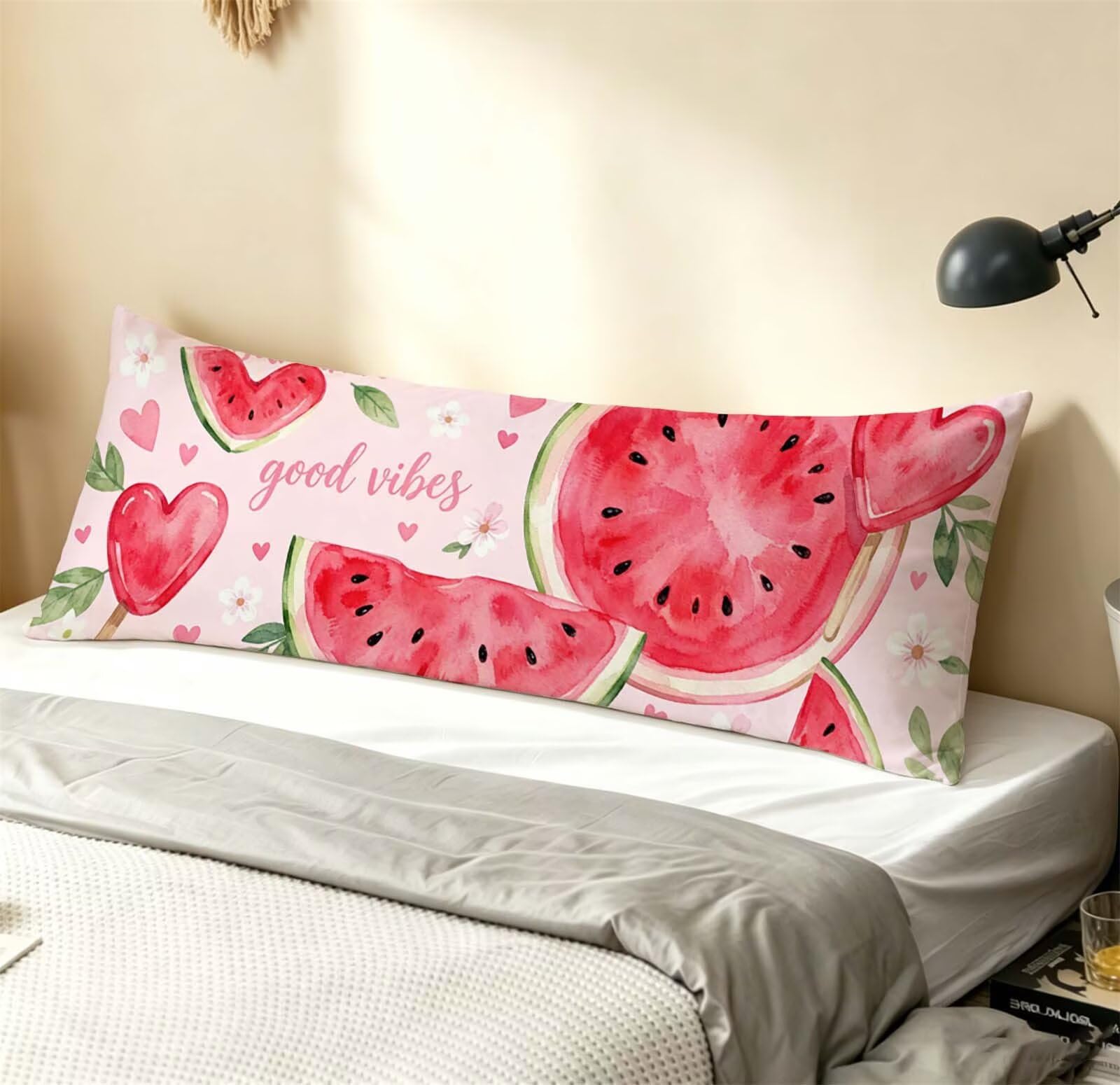 Pink-35 Seitenschläferkissen bezug 55 x 160 cm Schwangerschaftskissen Samt | Frucht-5 Langes Kissenbezug mit Unsichtbarer Reißverschluss XXL Kissenbezug Komfortkissen für Bett Sofa Deko j-161
