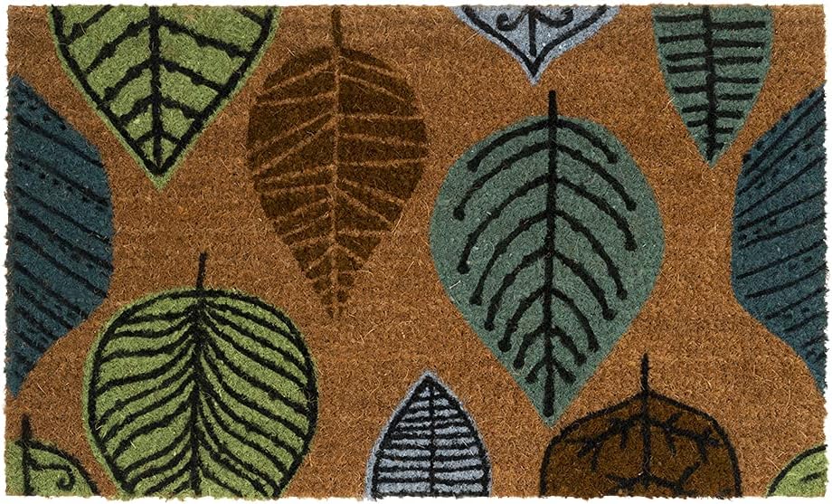 NINAMAR Door Mat Colorful Leaves - Natural Coir - 29.5 x 17.5 inch
