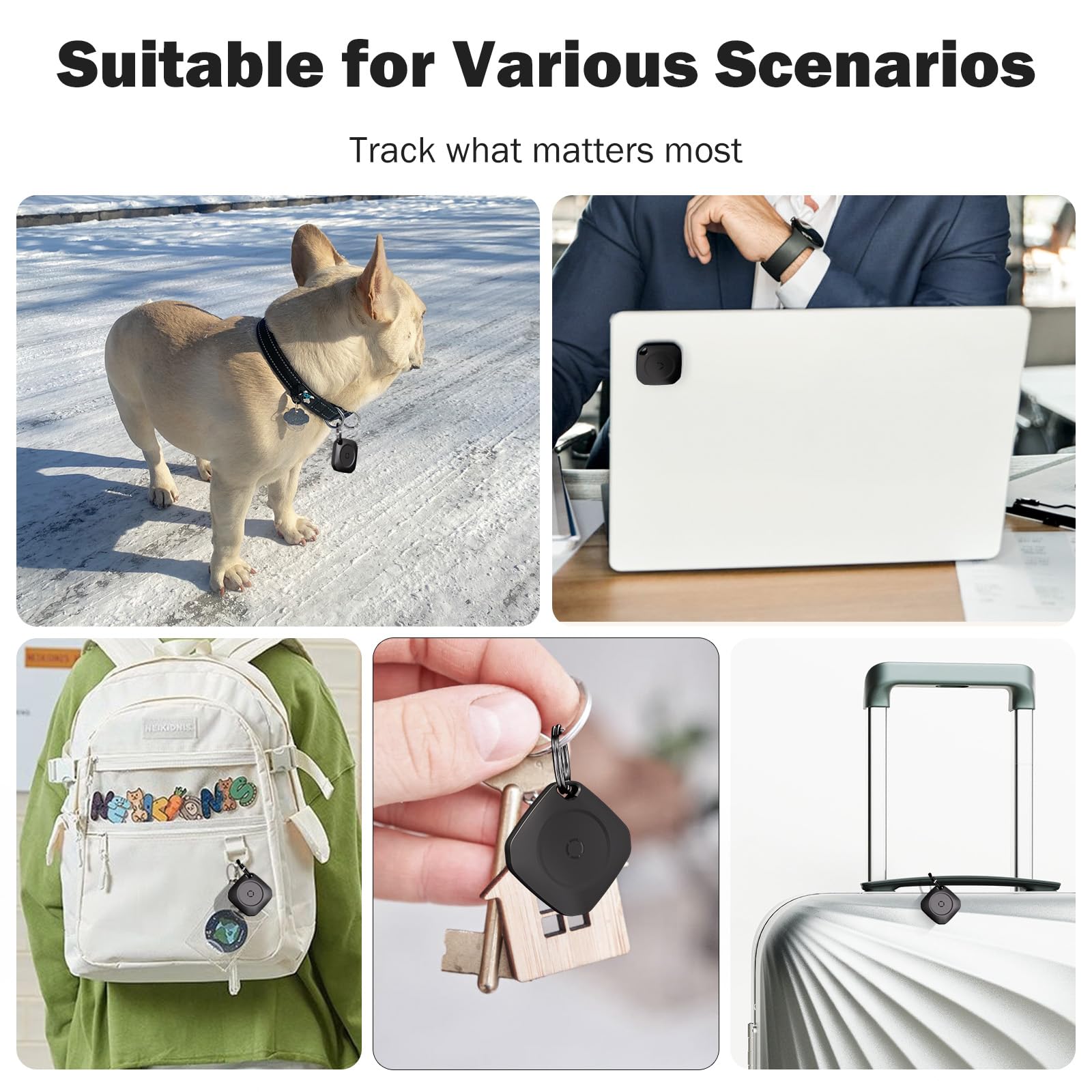 Seektain Smart Tag - Localizador de llaves para iOS, Air Tracker Tag Compatible con Apple ¿Dónde está? APP (solo iOS), buscador de llaves para maletas, viajes, carteras, equipaje, mochilas – 6 — view 5