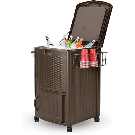 Amazon.com: Suncast Resin 77 Quart Wicker-Look Outdoor Patio Cooler