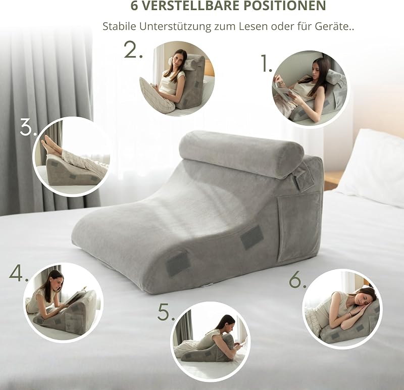 Relivy Olvasópárna Memory Foam Ortopédikus Hátpárna Ágyhoz és Kanapéhoz