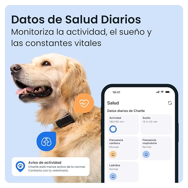 Foto 3 de 8 de Tractive GPS para Perros Inteligente - Bundle con Funda Verde Oliva