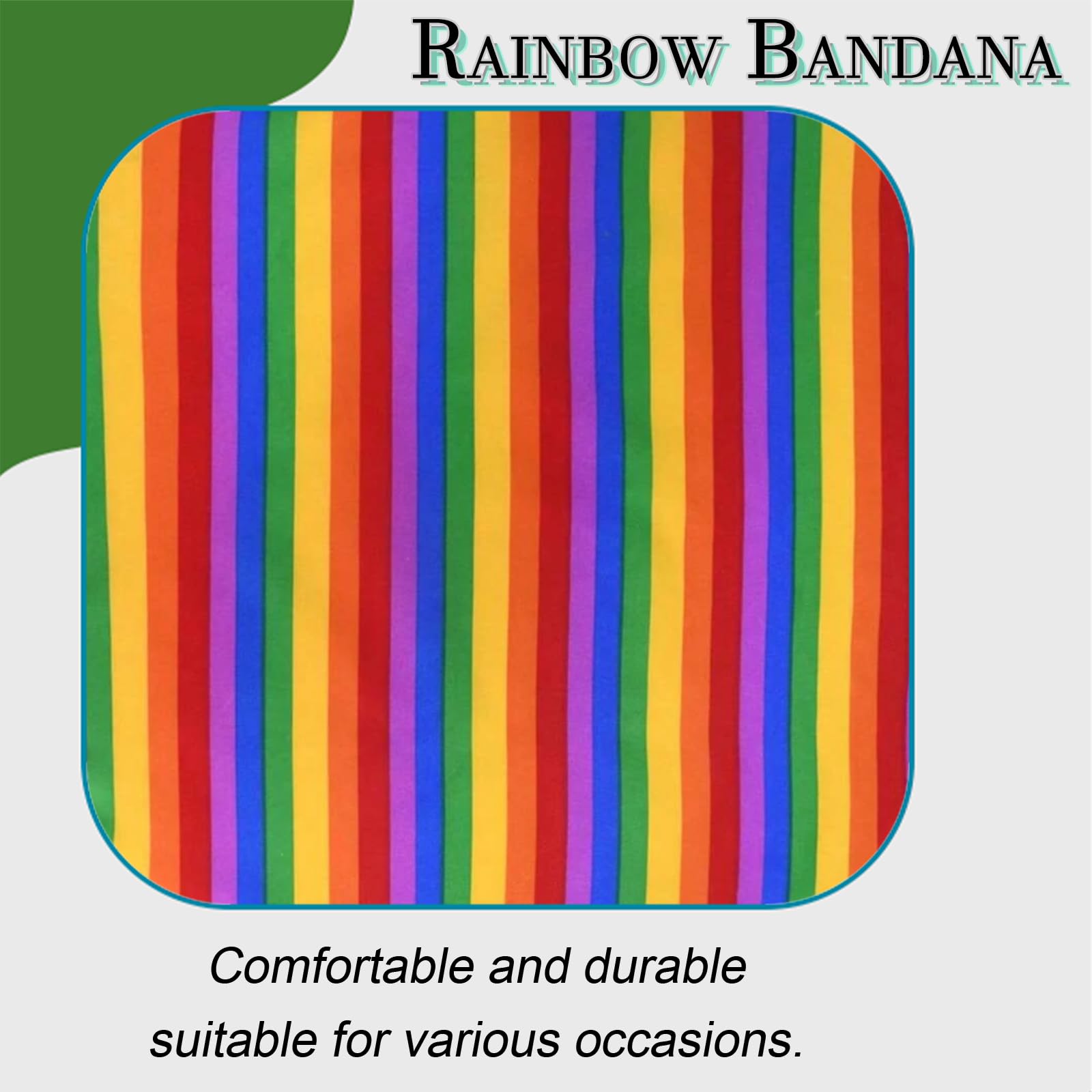 MAEXUS® Pride tęczowa bandana, 2 sztuki, ozdoba do włosów, tęczowa ozdoba do włosów, na imprezy LGBTQ+, na imprezy, jako dekoracja Pride, tęczowa chusta