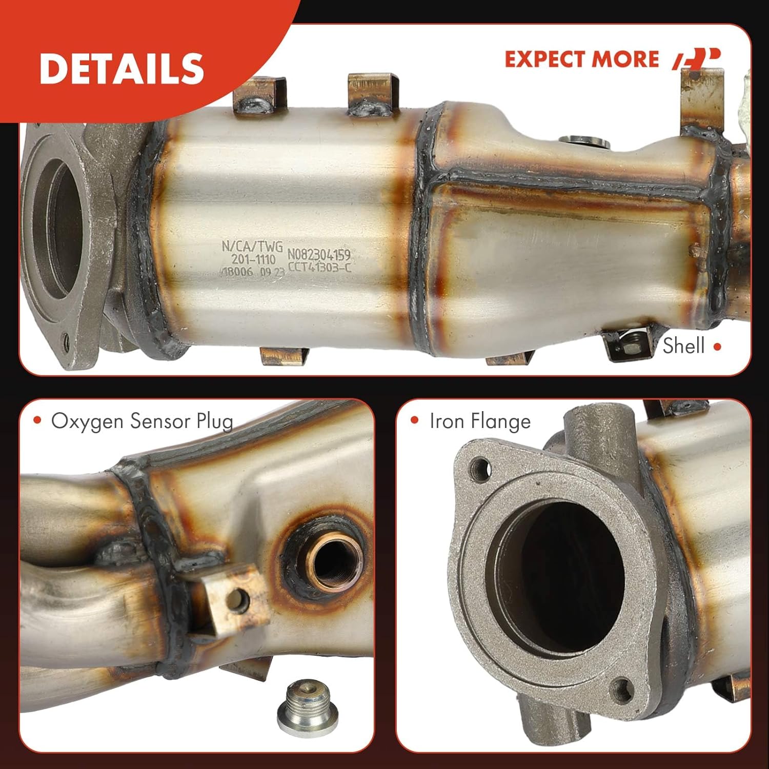 A-Premium Catalytic Converter Kit Direct-Fit Compatible with Toyota Camry 2007-2009, Solara 2006-2008, 2.4L, EPA Compliant