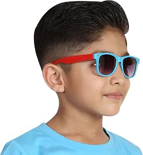 Amour Full Frame Unisex Wayfarer Sunglasses for Kids with Case (5 to 8 Years)- Pack of 1 Price In India