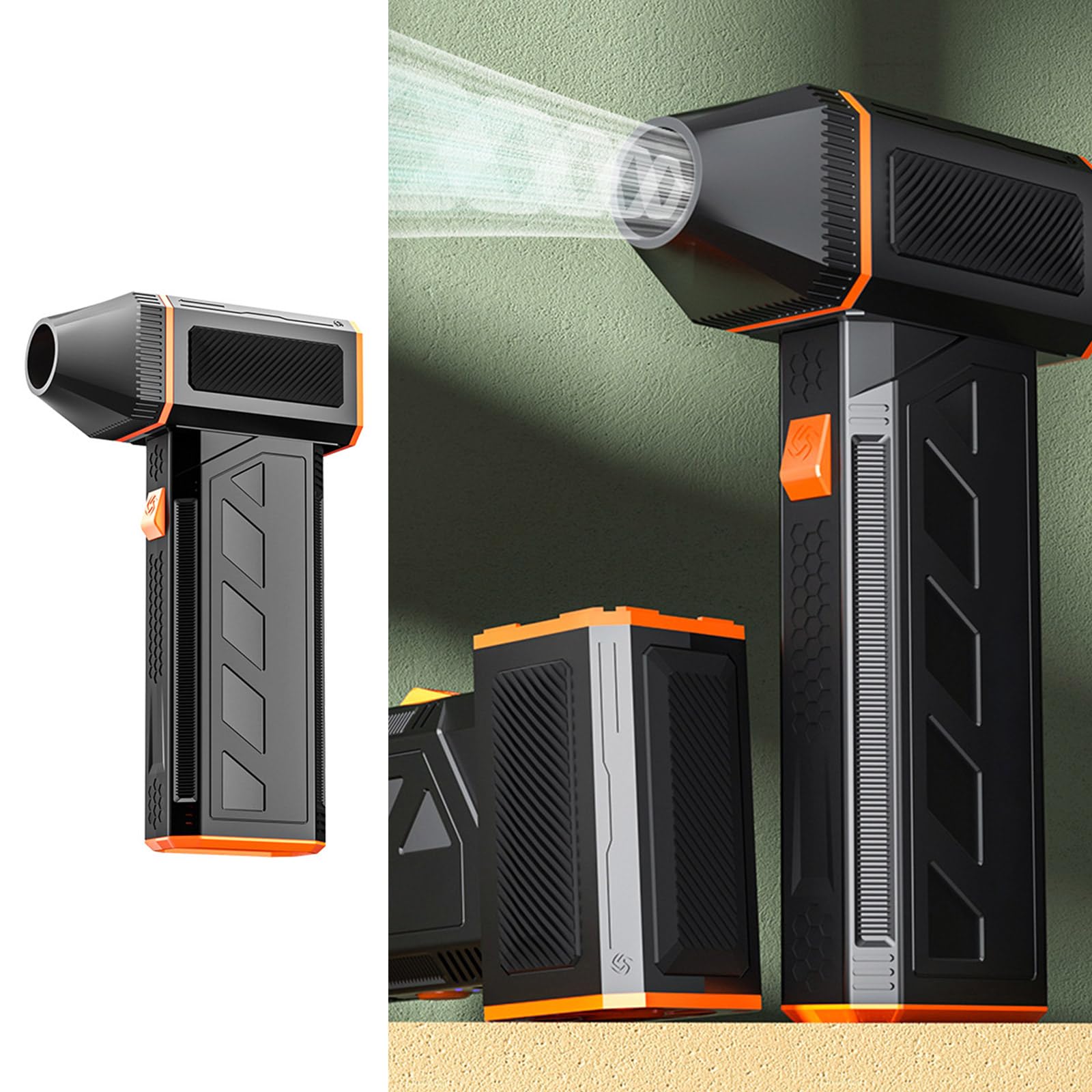 F31 Piccolo ventilatore ad aria 120 W Potenza 120000R Batteria 4 ore Uso multiplo per la manutenzione del computer Pulizia Asciugatura Necessità Strumento di pulizia del computer