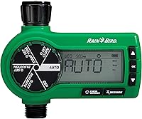 Rain Bird 1ZEHTMR Battery Operated Hose End Timer - Professional 1-Zone Digital Controller for Sprinklers, Drip & Soaker Hoses