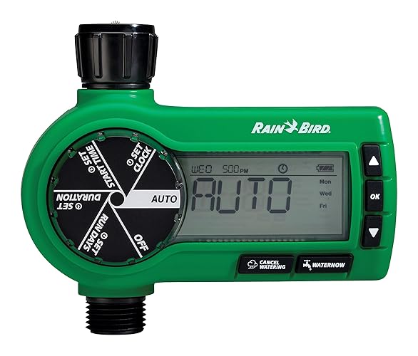 Rain Bird 1ZEHTMR Controlador/Timer de Regado Electrónico Digital de Grado Profesional, Una Zona/Estación, Operado con Batería, Digital con Entrada/Salida de Plástico