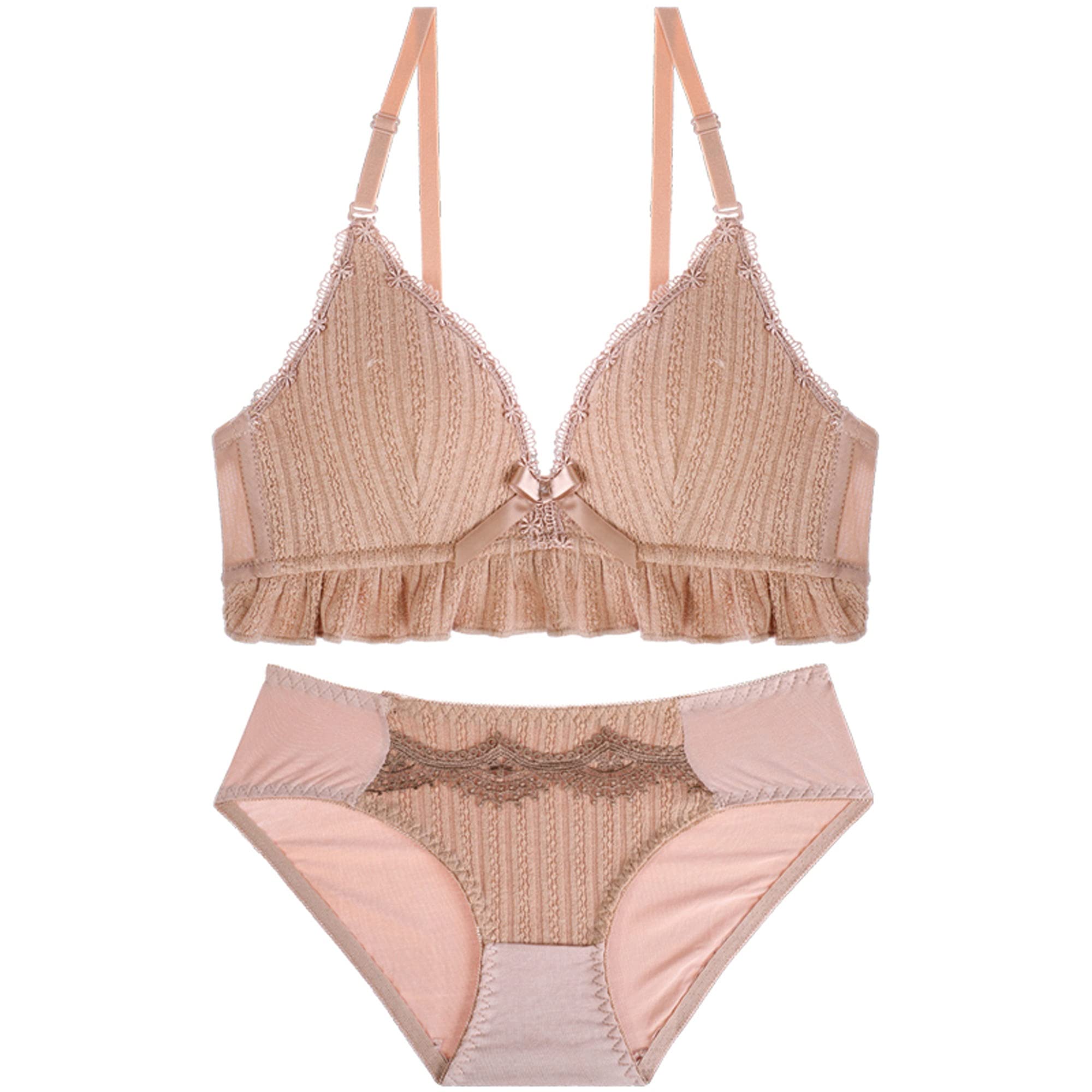 Ensemble lingerie sexy rose pour femme à porter sous une robe décolletée