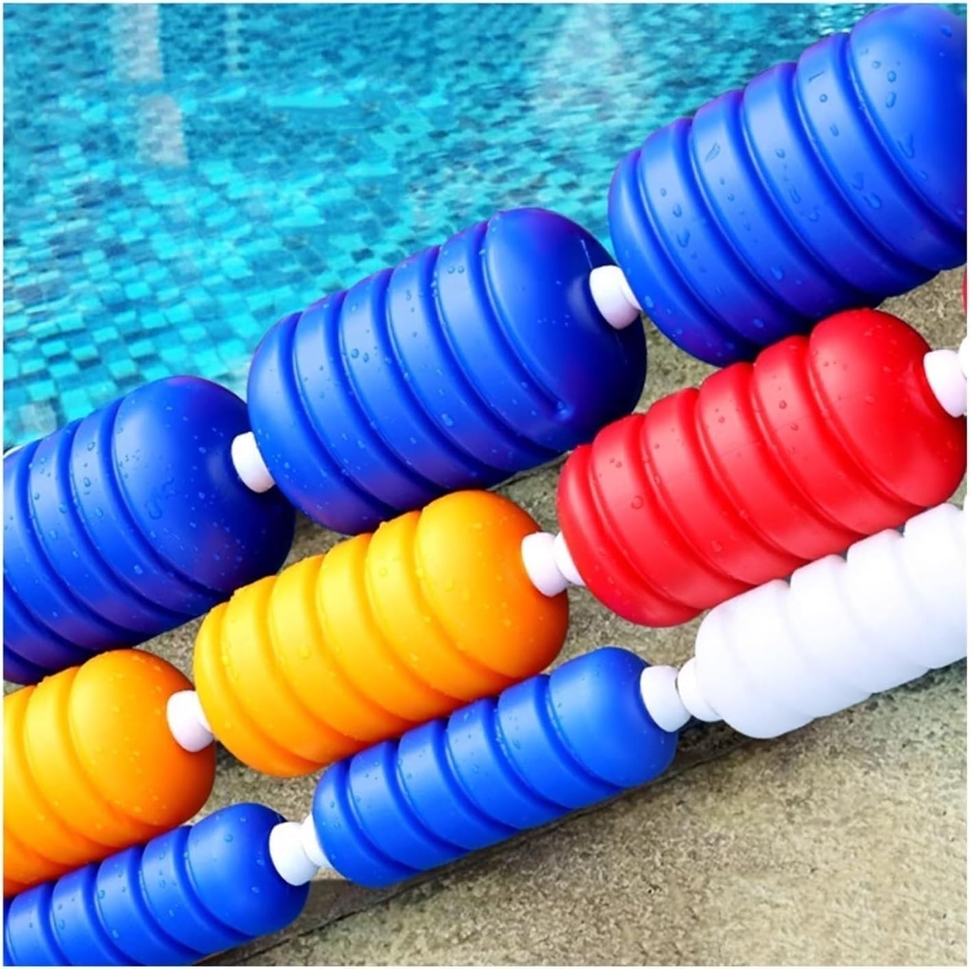 Corde de flottaison de 10 m - Accessoire de sécurité pour la plage et la piscine - Diamètre du flotteur idéal : 11 cm