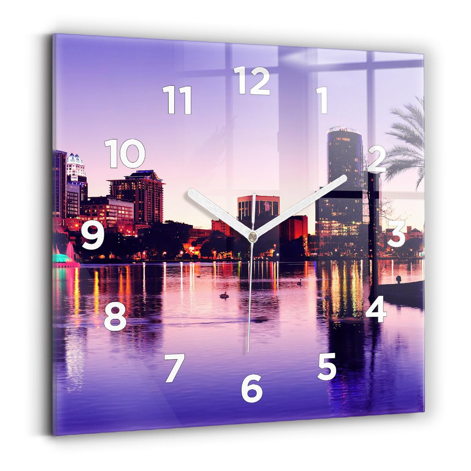 Horloge carrée silencieuse 30x30 cm pour bureau et chambre
