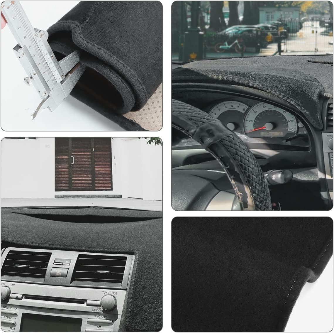 auovo Dashboard Cover Mat Compatible with Toyota Camry 2007-2011 Accessories Sunshade Protector Anti-Slip Dash Carpet Cover