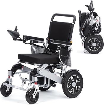 Electric Wheelchairs for Adults,Lightweight Foldable Motorized Wheelchair for Seniors,Intelligent Long Range Electric Wheelchair,Portable All Tearrain Power Wheelchairs-Airline Approved