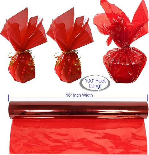 Miniatura 13 de AnapoliZ Rollo de celofán transparente 100 pies de largo x 16 pulgadas de ancho 2.3 mil de grosor transparente Regalos, cestas, artes