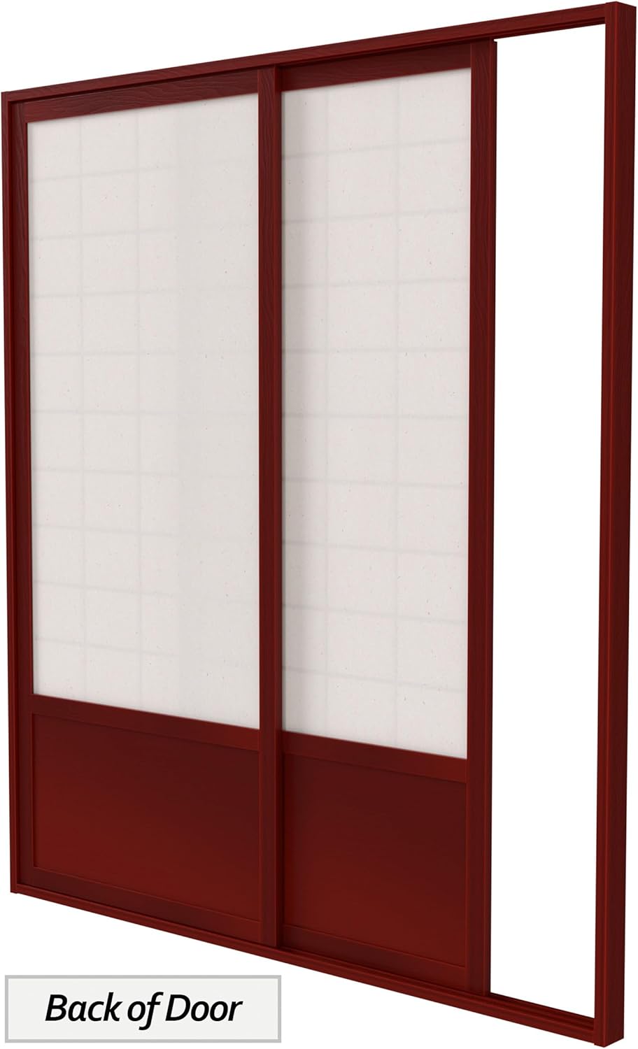 Red Lantern 7 ft. Tall Zen Shoji Sliding Door Kit - Rosewood