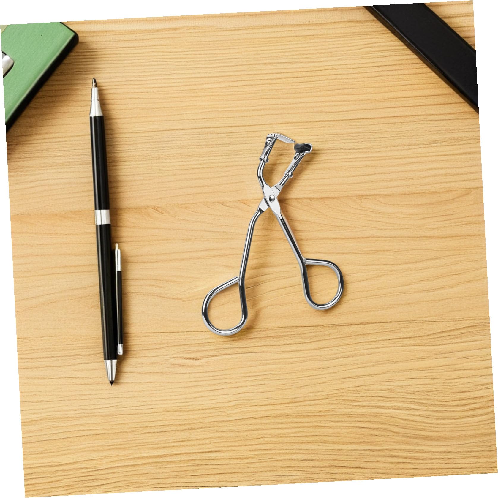 Operitacx Pinza Rizadora de Pestañas de Acero Inoxidable Plateada, 1 Unidad, Accesorio de Maquillaje Práctico para Mujer, Mini Rizador Portátil para Pestañas Rizadas y Definidas en