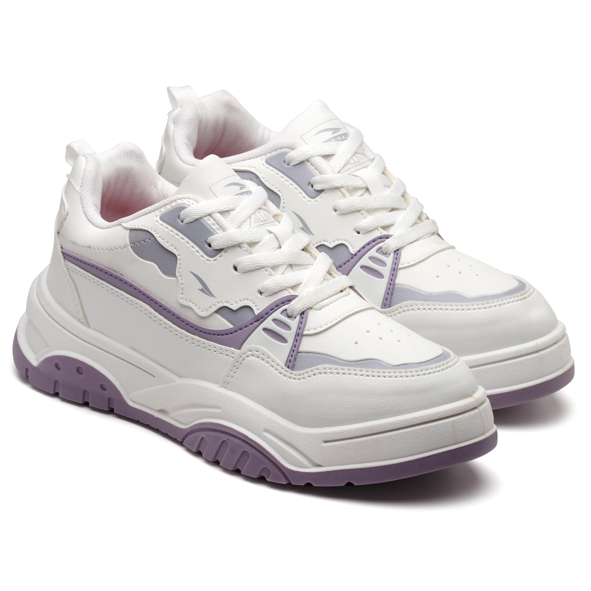 Women NANCY-02 Sneakers and Casual wear Shoes with Laces, Lightweight and Comfortable Shoes for Parties, as Well as Gym and Sports for Women & Girls with Stylish Design